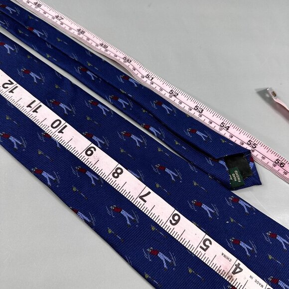 Lauren Ralph Lauren Necktie Mens Golf Swing Silk Accessories USA Tie Blue - Picture 10 of 13